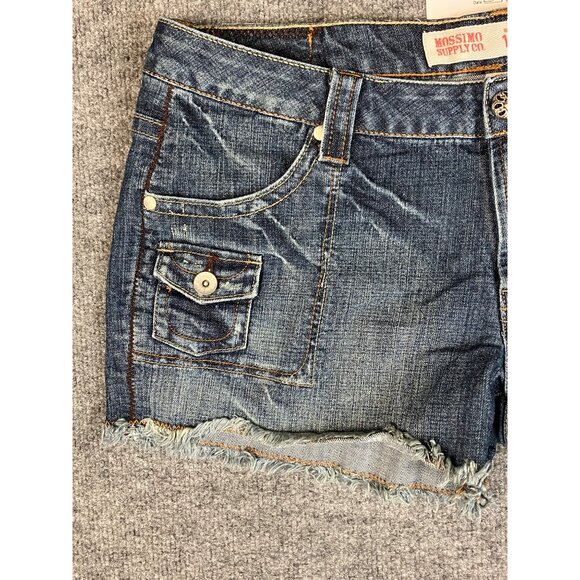 Mossimo Supply CO Womens Shorts Denim Low Rise Short Size 17 Faded - Picture 8 of 15